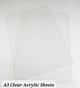 A3 Acrylic Sheets - Clear and White Plastic Blanks - Print Your Own Signs or Photo Artwork