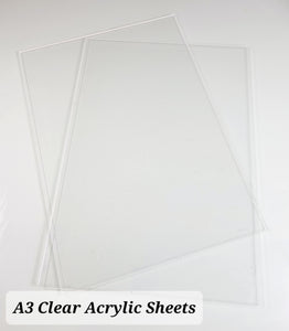 A3 Water Slide Decal Paper A3 - INKJET - LASER - CLEAR - WHITE - DRY RUB  + A3 Acrylic Blanks