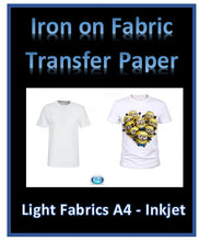T Shirt Fabric Transfer Paper - Home print your own cotton transfers - Light or Dark Fabrics