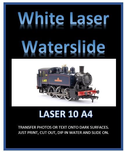 White LASER Water Slide Decal Paper - Laser print your own custom transfers